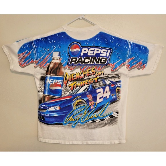 Jeff Gordon All Over Print Nascar T-shirt 1999 Chase Pepsi Monte Carlo Sz Large - Picture 2 of 16